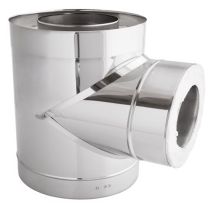 Rookkanaal Darco 130 Dw. T-Stuk Met Deksel 90 Graden